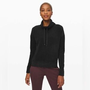 Lululemon | Go Forward Pullover Heathered Core Black Fleece Sweater Sz 2 Gym